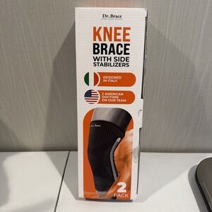 DR. BRACE Knee Brace with Size Stabilizers (2 Pack) Size XXL PURPLE NEW OPEN BOX